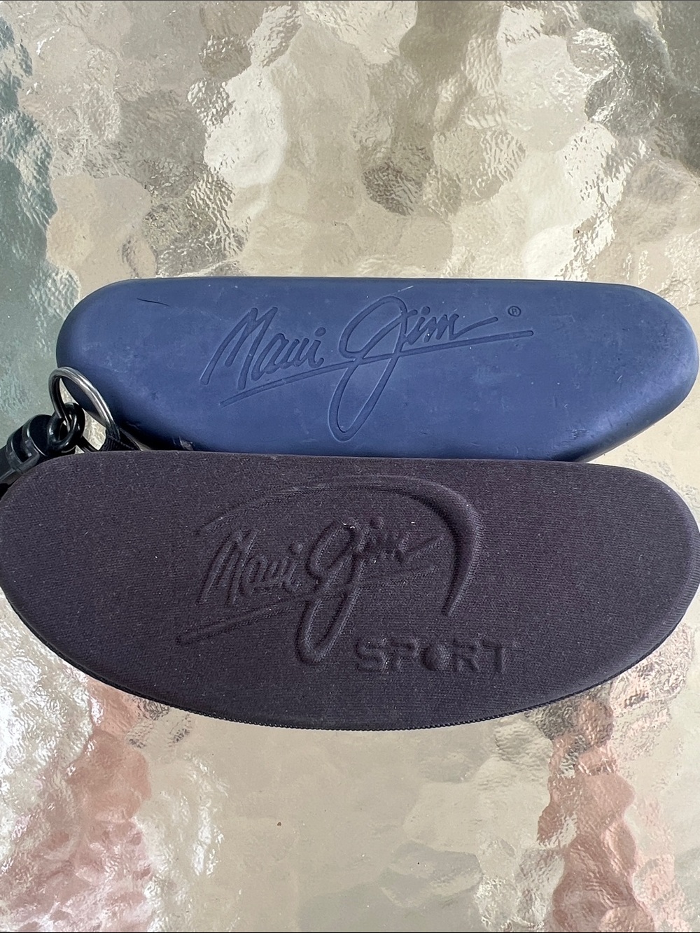 Maui Jim Navy 2 Sunglass Cases - Hard & Soft Black